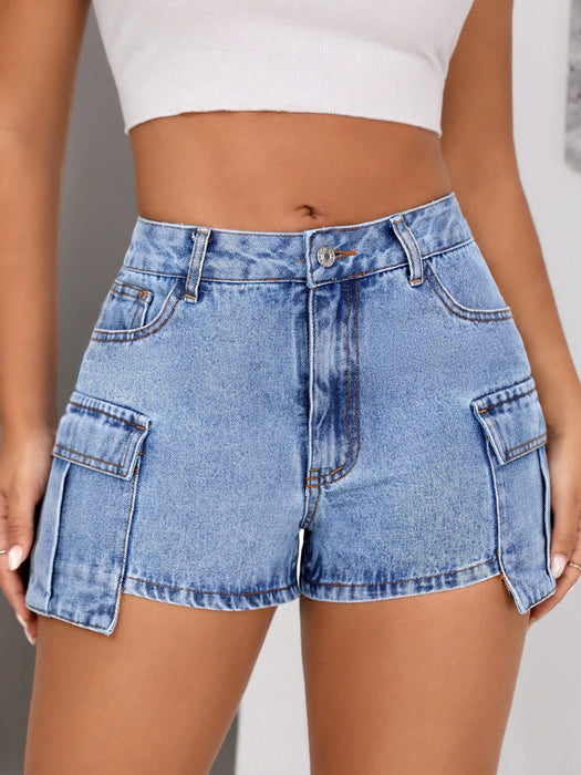 Women Clothing Comfortable Slim Fit Denim Shorts