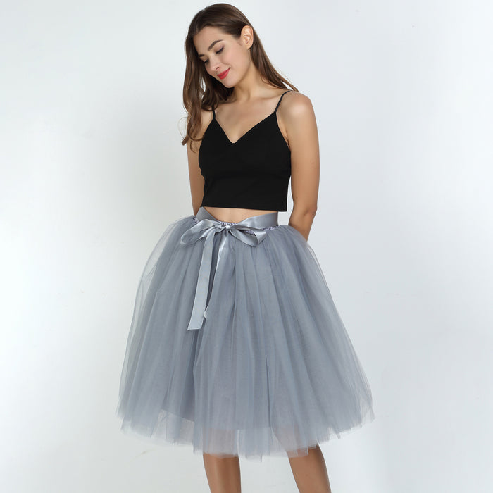 Multi Layer Tulle Skirt Gauzy Dance Dress Pettiskirt Tulle Skirt Tutu Gauze Skirt Belt