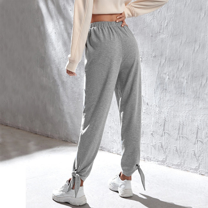 Spring Summer Trendy Sports Pants Women Loose Straight Gray Casual Pants Casual Sweatpants Women