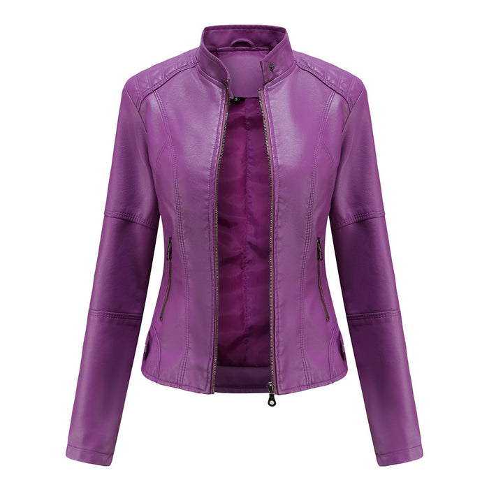 Women Autumn And Winter Solid Color Short Jacket