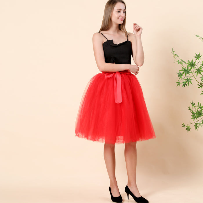 Multi Layer Tulle Skirt Gauzy Dance Dress Pettiskirt Tulle Skirt Tutu Gauze Skirt Belt