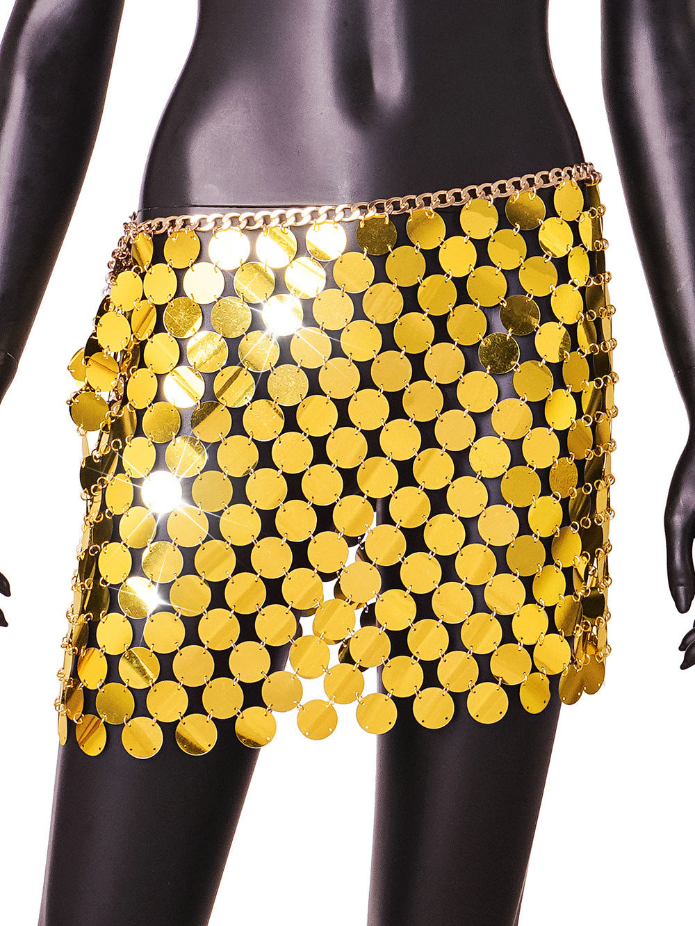 Direct Cross Punk Sexy Sequined Skirt