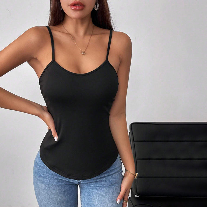 Women Sleeveless U Neck Sexy Sling Vest Summer Backless Slim Fit Top