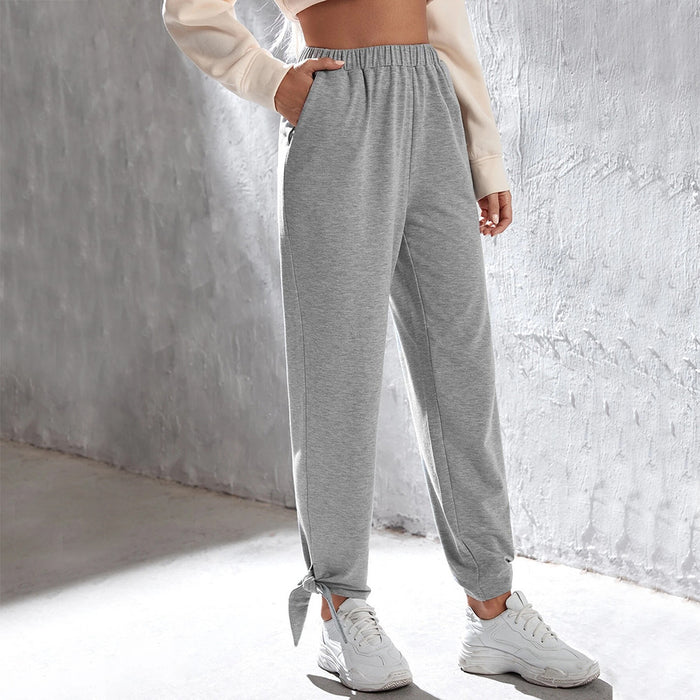 Spring Summer Trendy Sports Pants Women Loose Straight Gray Casual Pants Casual Sweatpants Women