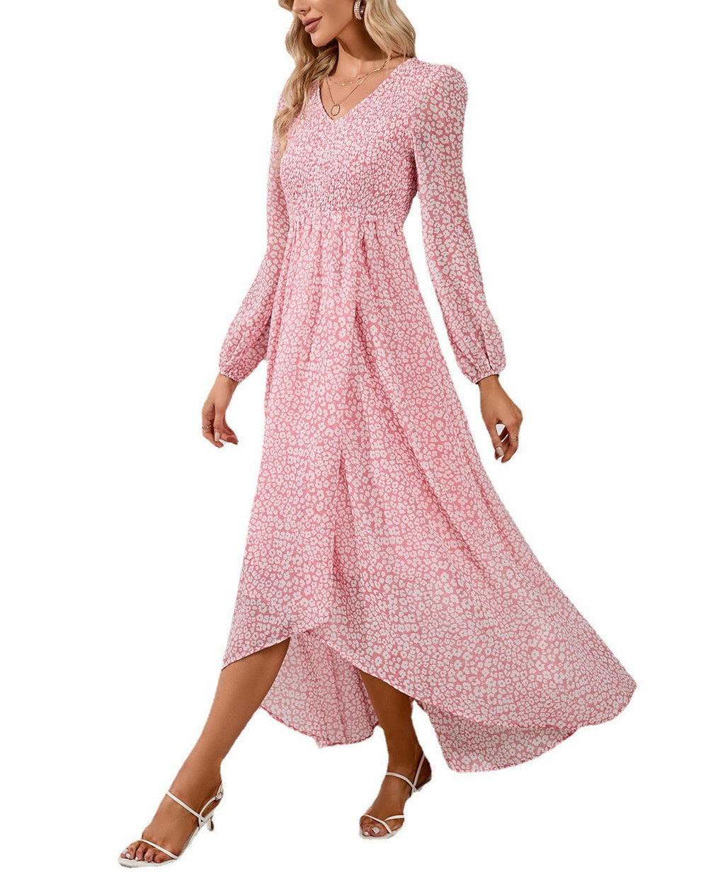 Spring A line High Waist Holiday Maxi Dress Women