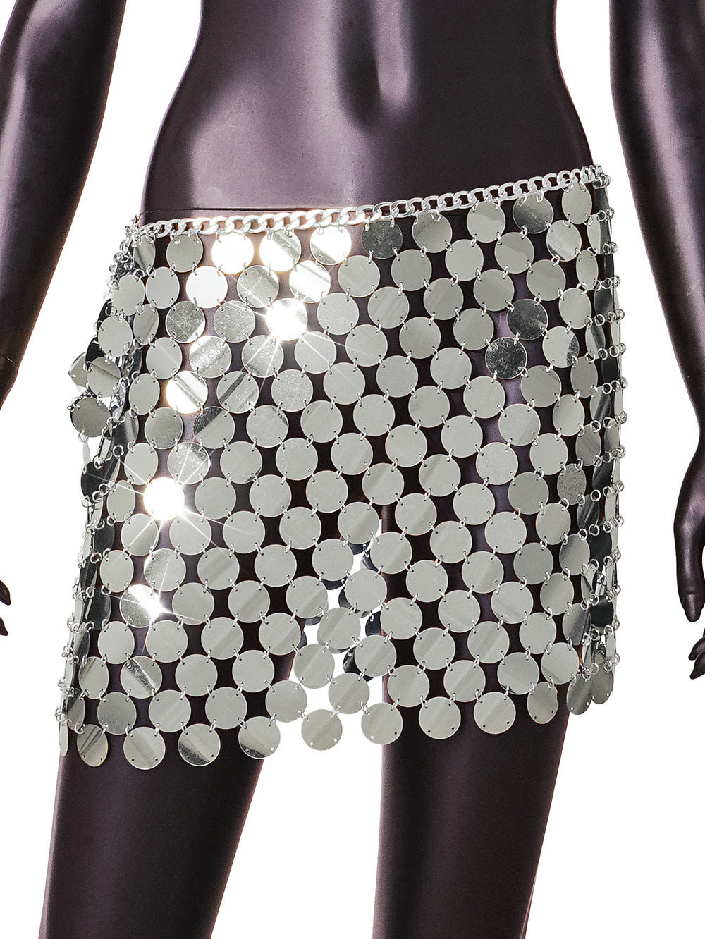 Direct Cross Punk Sexy Sequined Skirt