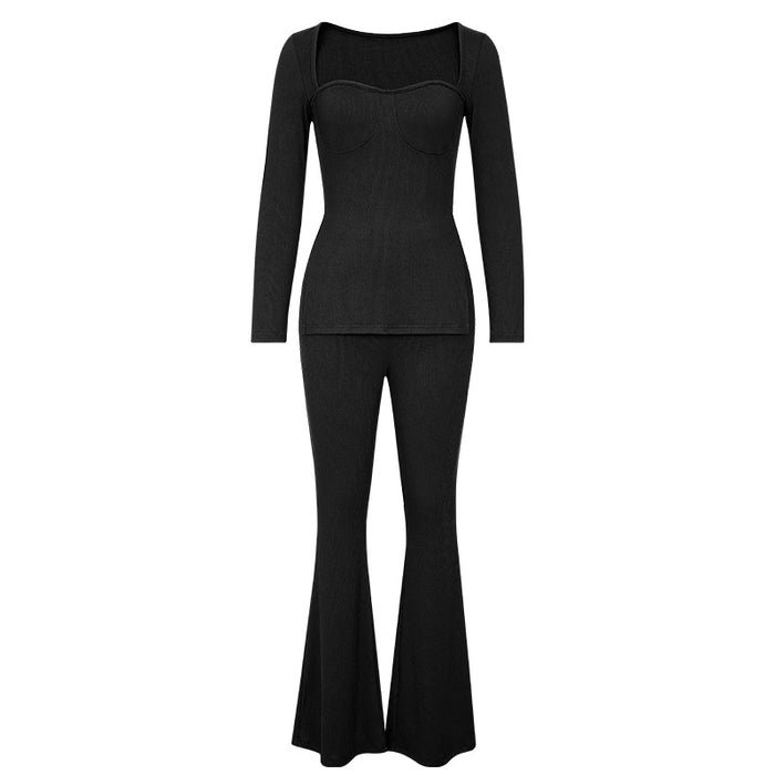 Summer Tube Top Backless Trousers Casual Suit Women