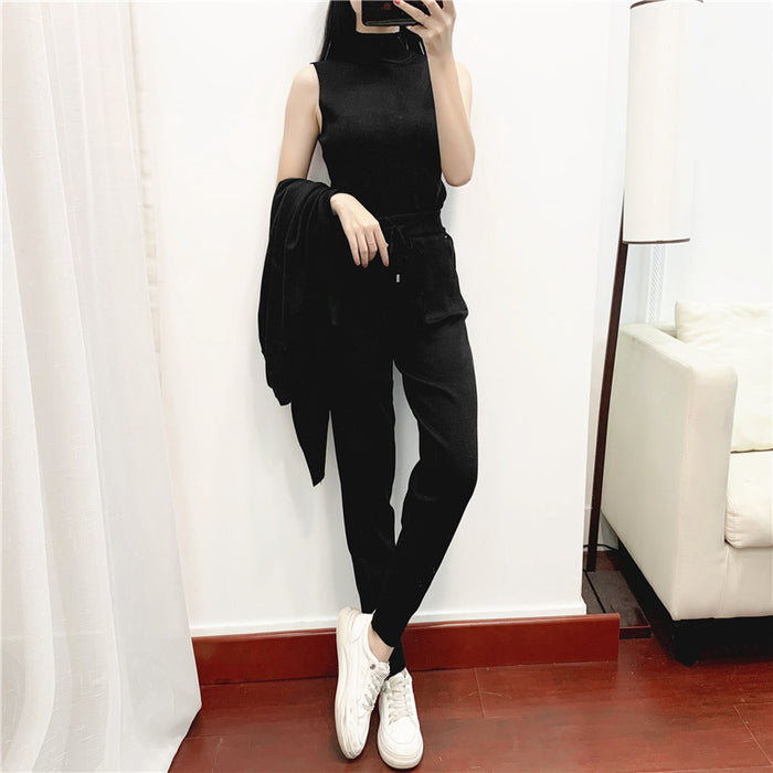 Sports Casual Women Clothing Spring Autumn Youthful Looking Fashionable Three Piece Set