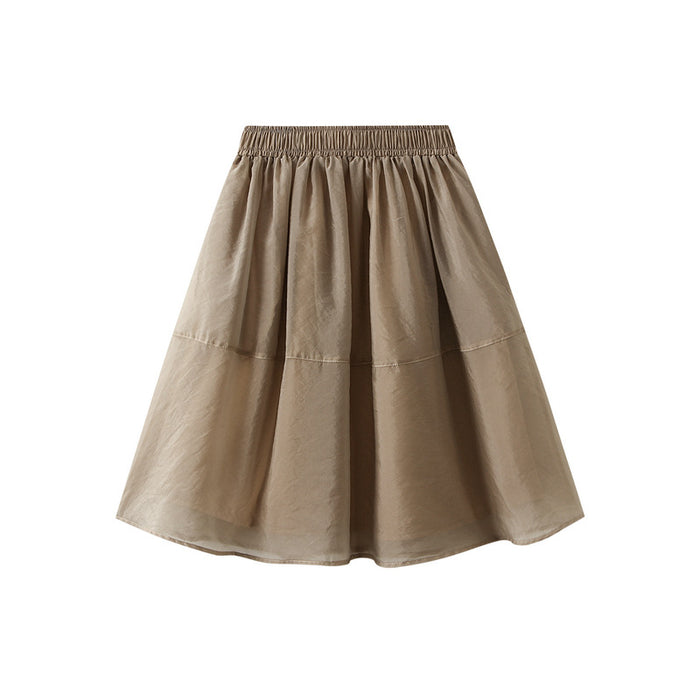 Curtain Cloud Yarn Skirt Women Summer Small A Line Skirt Gauze Skirt Skirt