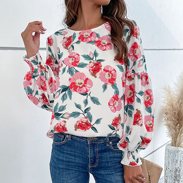 Autumn Women Wear Long Sleeved Printed Shirt Women