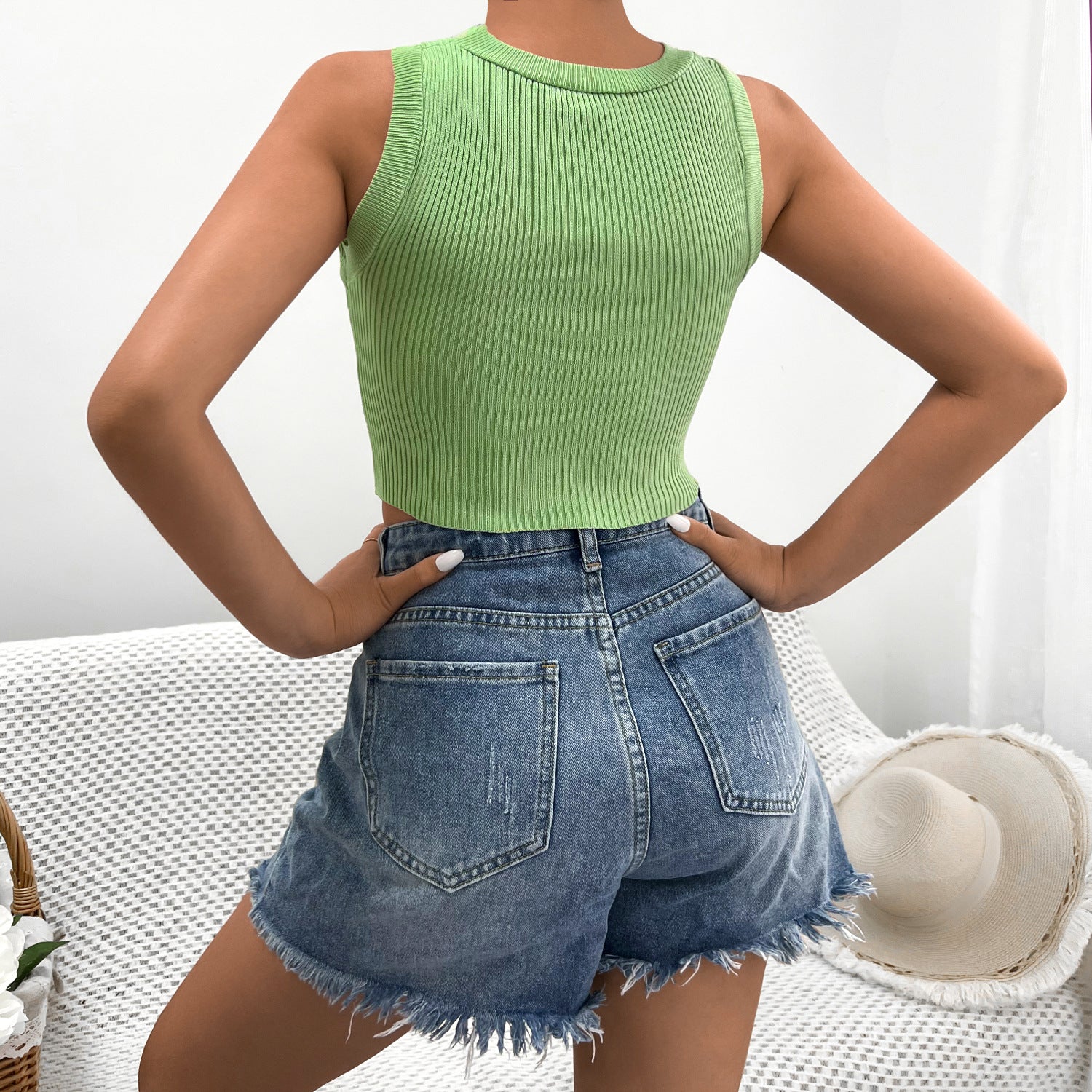 Women Knitted Vest Top