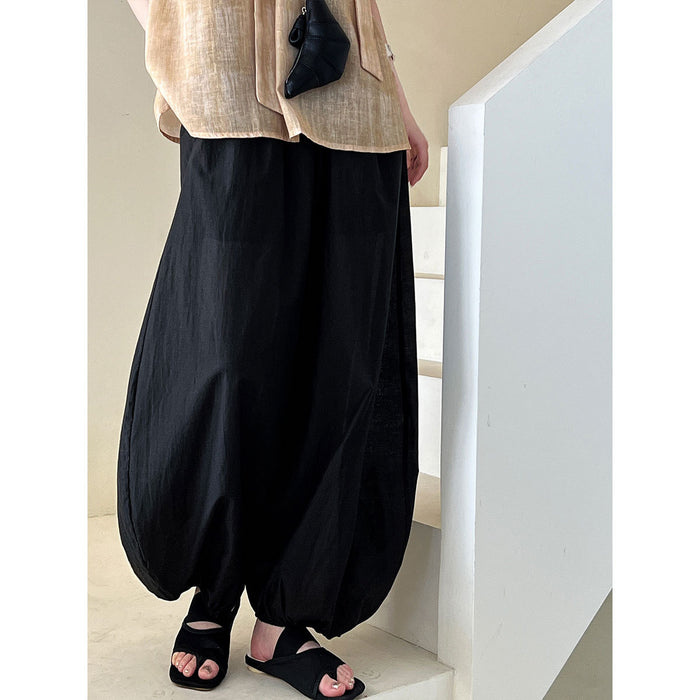 Summer White Loose Bloomers Women Design Yamamoto Pants Bud Pants