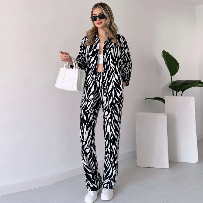 Suit Women Casual Women Loose Long Sleeved Trousers Women Two Piece Suit Spring