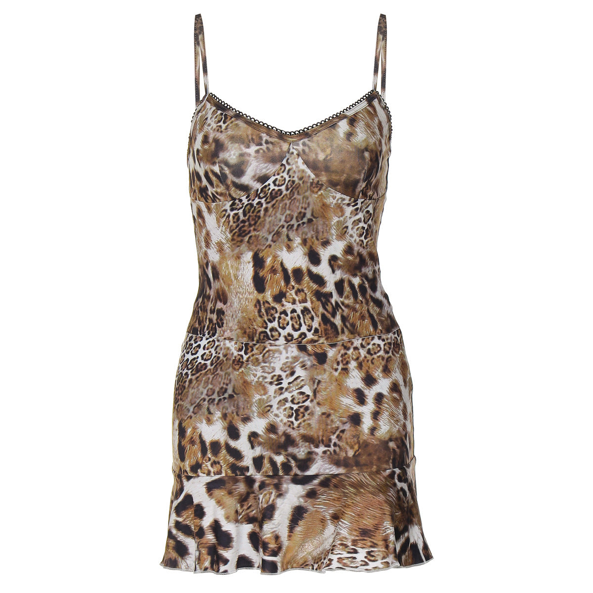 Women Clothing Summer Girls Other Leopard Print Camisole Miniskirt Set