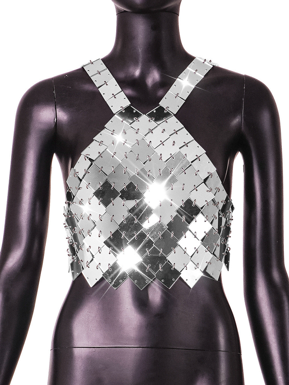 Sexy Nightclub Handmade Stitching Vest