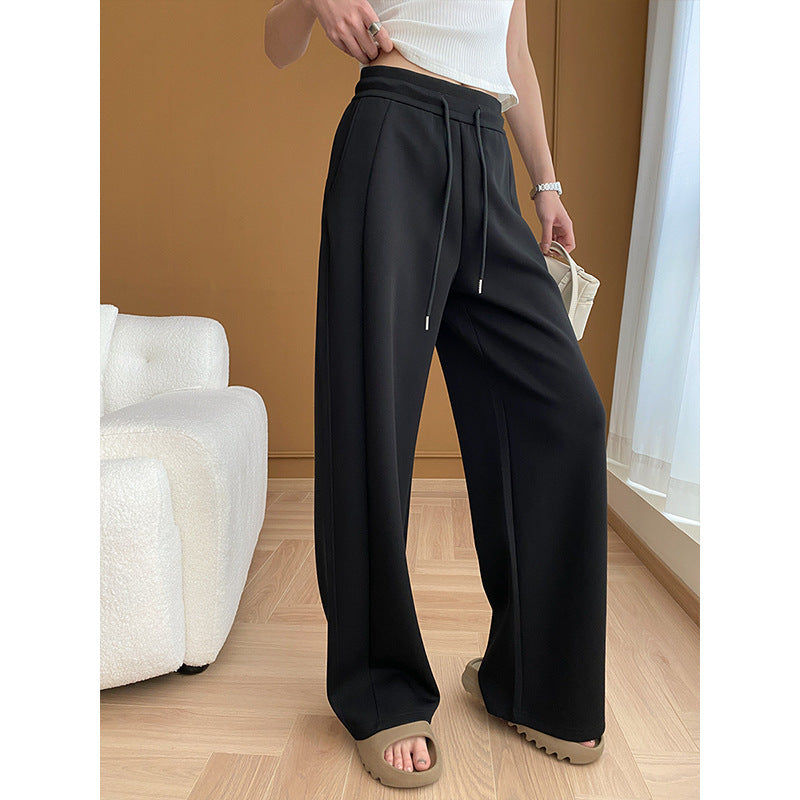 Sinan Thin Feeling Smooth Casual Fashionable Mopping Casual Sports Wide Leg Pants Early Spring