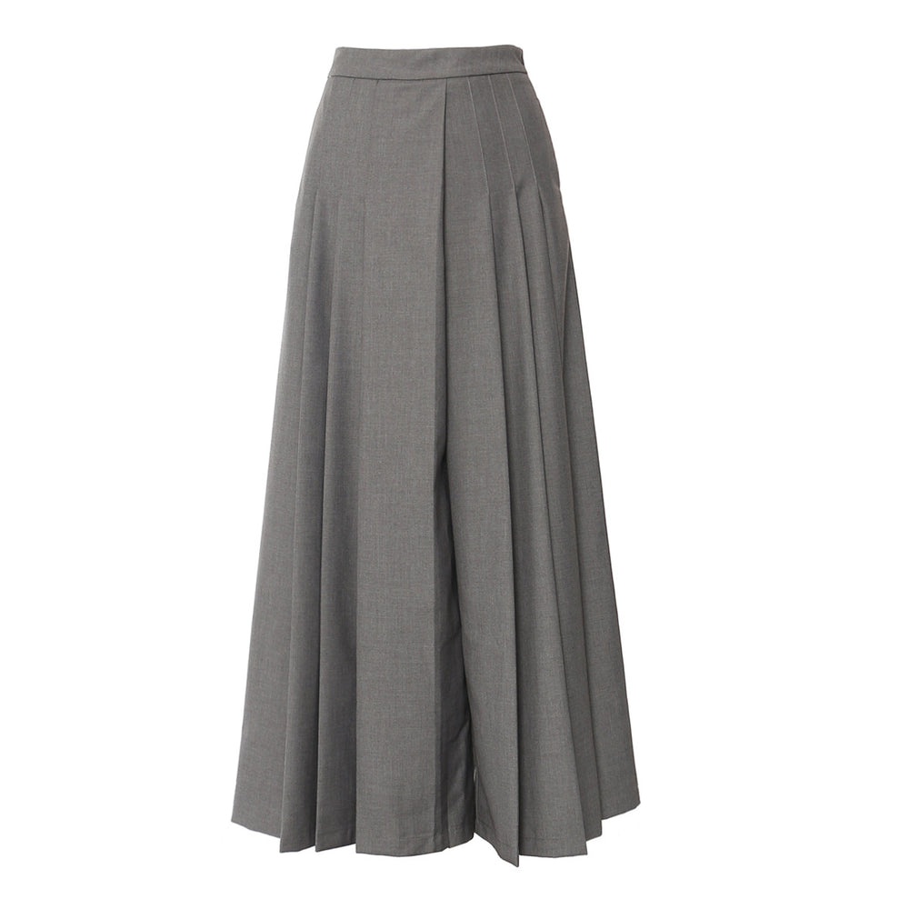Autumn Pleated Heavy Industry Wide Leg Loose Faux Culottes Casual Pants