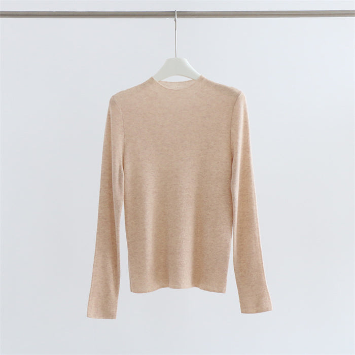 Knitwear Half Turtleneck Bottoming Shirt Slim Fit Women Clothing Fall Winter Inner Wear Long Sleeve Sweater