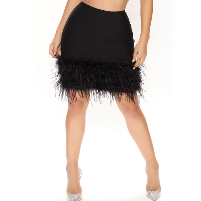 Summer Sexy Skirt Skirt Sheath Fur Little Short