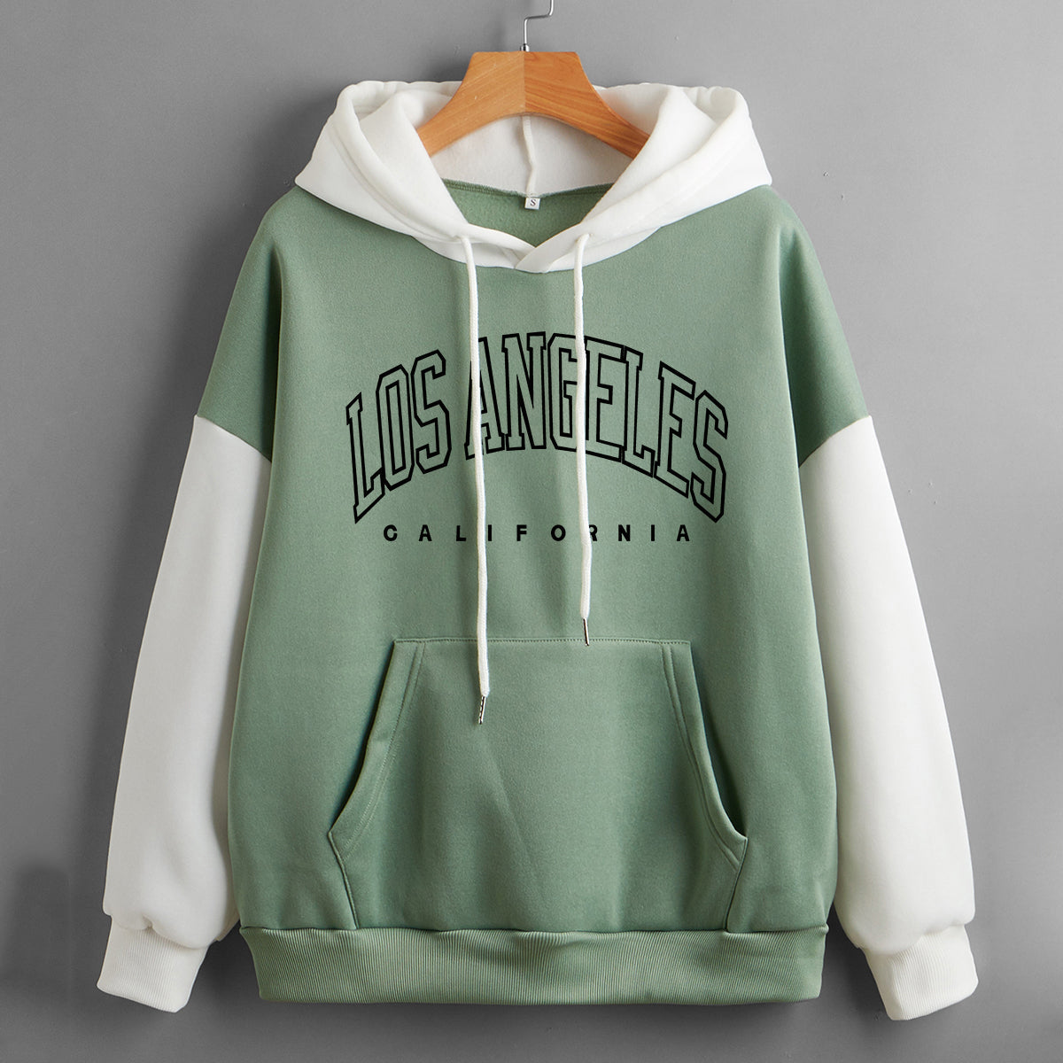 Autumn Fleece Lined Fresh Sweet  Women Pullover Trendy Korean Letter Graphic Print