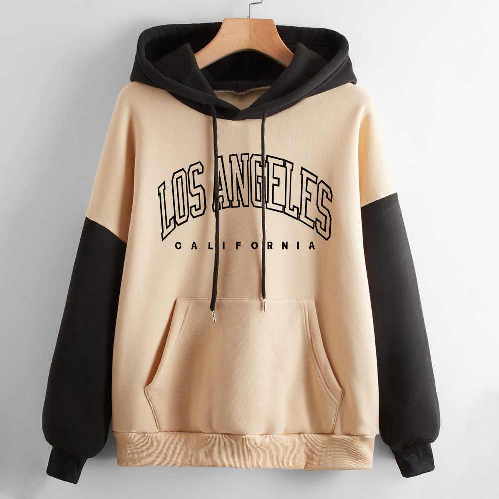 Autumn Fleece Lined Fresh Sweet  Women Pullover Trendy Korean Letter Graphic Print