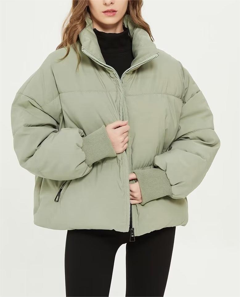 Autumn Winter Women Clothing Urban Casual Loose Cotton Padded Jacket Cotton Padded Coat