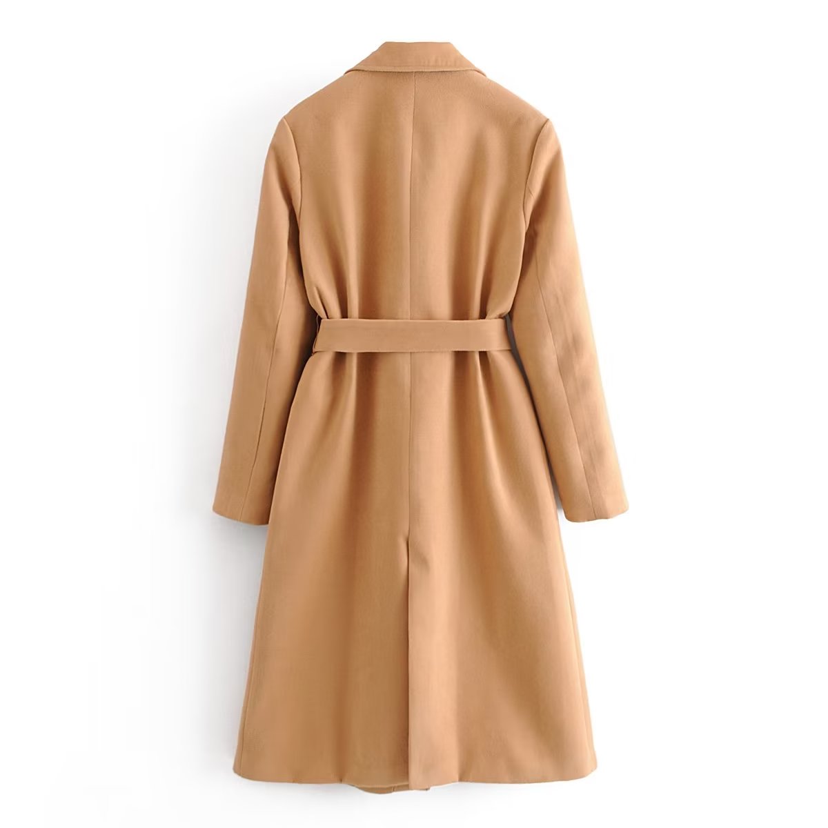 Women Belt Wool Coat Coat Casual