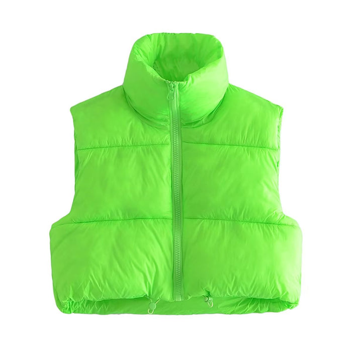 Autumn Women Clothing Street Casual Cotton Padded Vest Women