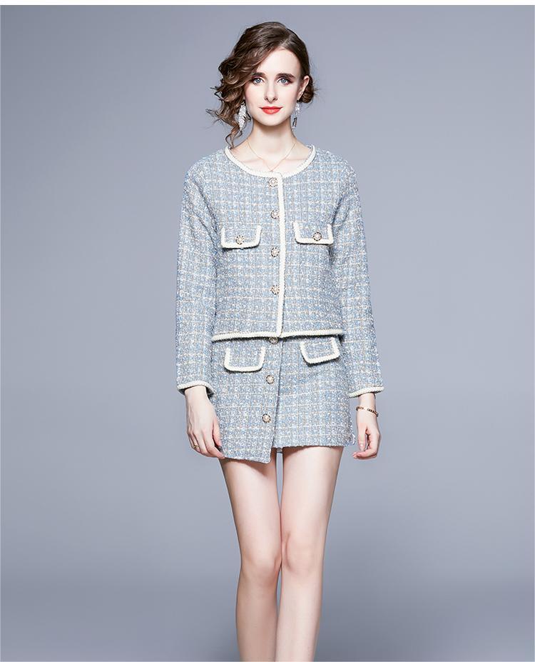 Tweed Suit New Autumn And Winter Suit Dress Temperament Two Piece Set