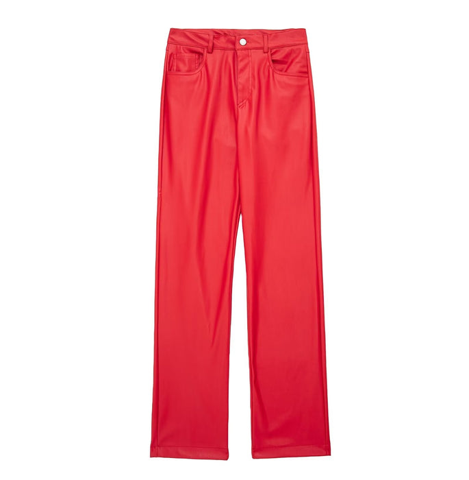 Fall Street Urban Casual Texture Straight Leg Trousers