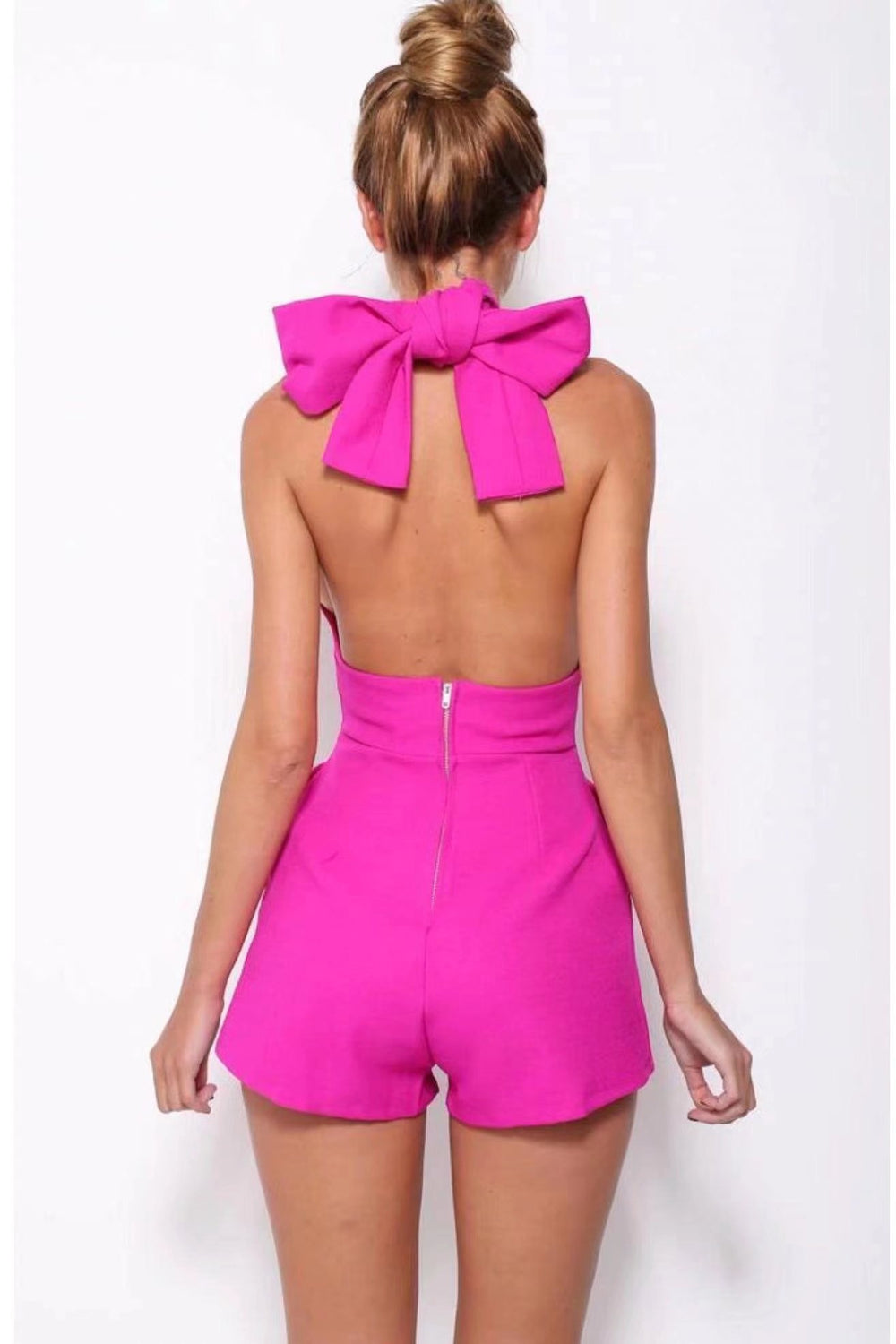 Women Clothing Summer Bowknot Halter Romper for Women