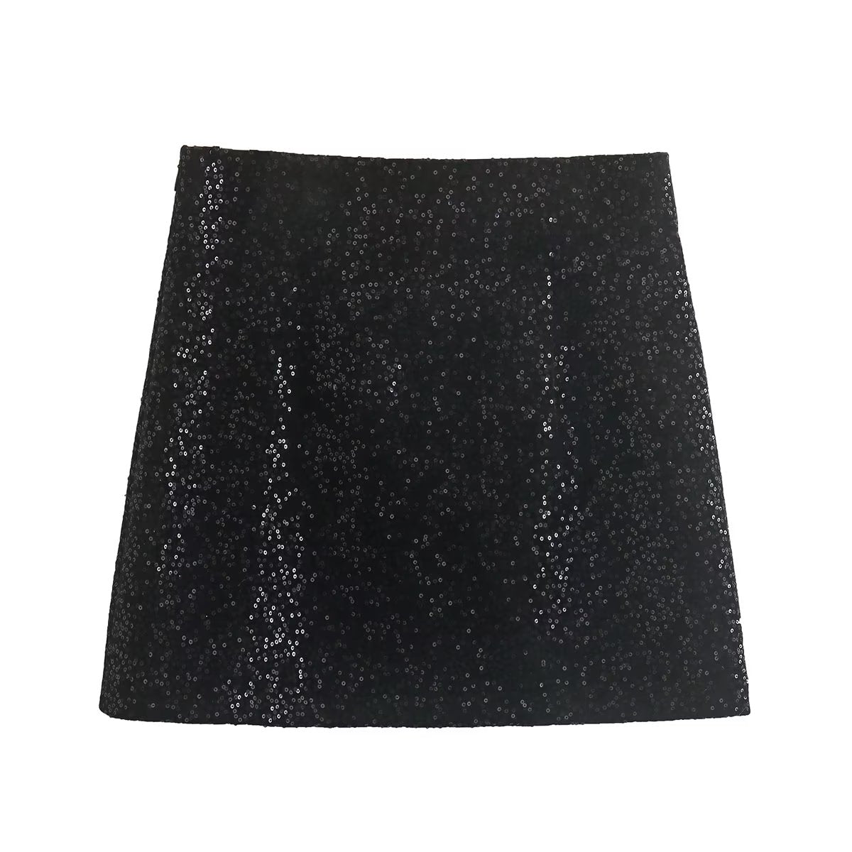 Black Paillette Y2g Skirt Slim Fit High Waist Side Zipper Mini Skirt Women