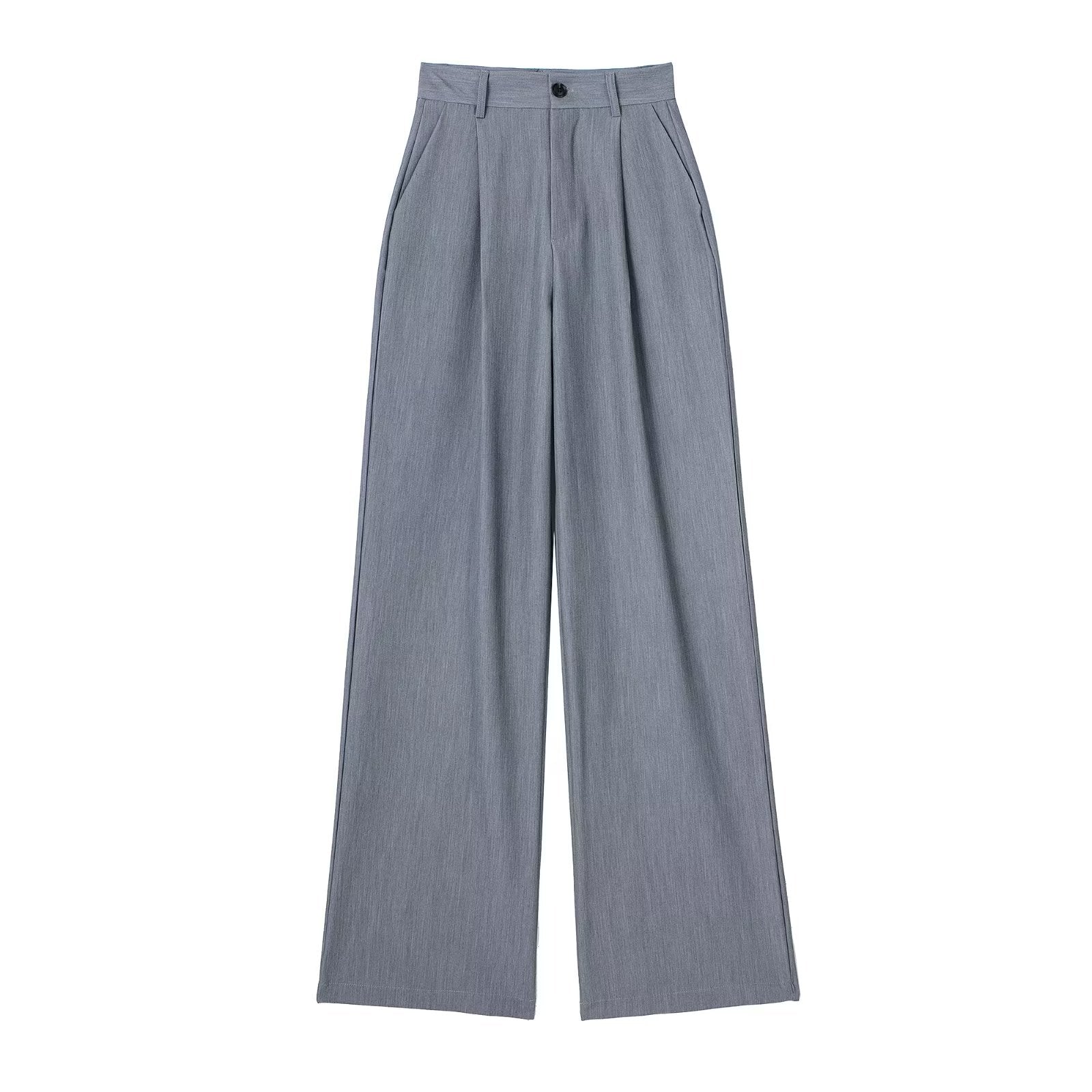 Spring Summer High Waist Drooping Work Pant Women Slimming Straight Loose Fitting Mopping Pants