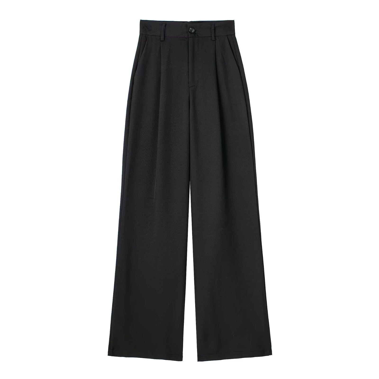 Spring Summer High Waist Drooping Work Pant Women Slimming Straight Loose Fitting Mopping Pants