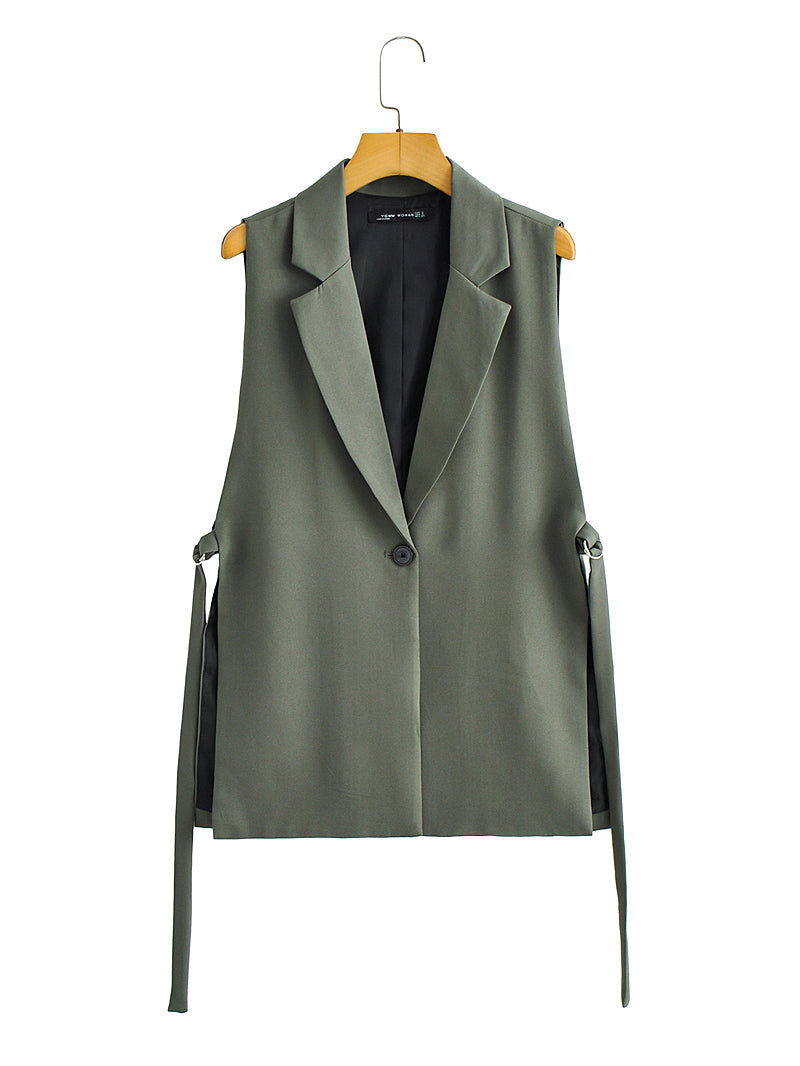 Spring Street Hipster Women Collar Woven Vest