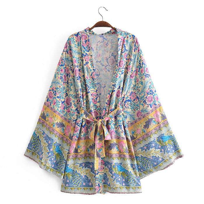 Positioning Printing Kimono Loose Vacation Kimono