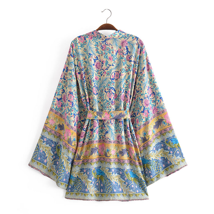 Positioning Printing Kimono Loose Vacation Kimono