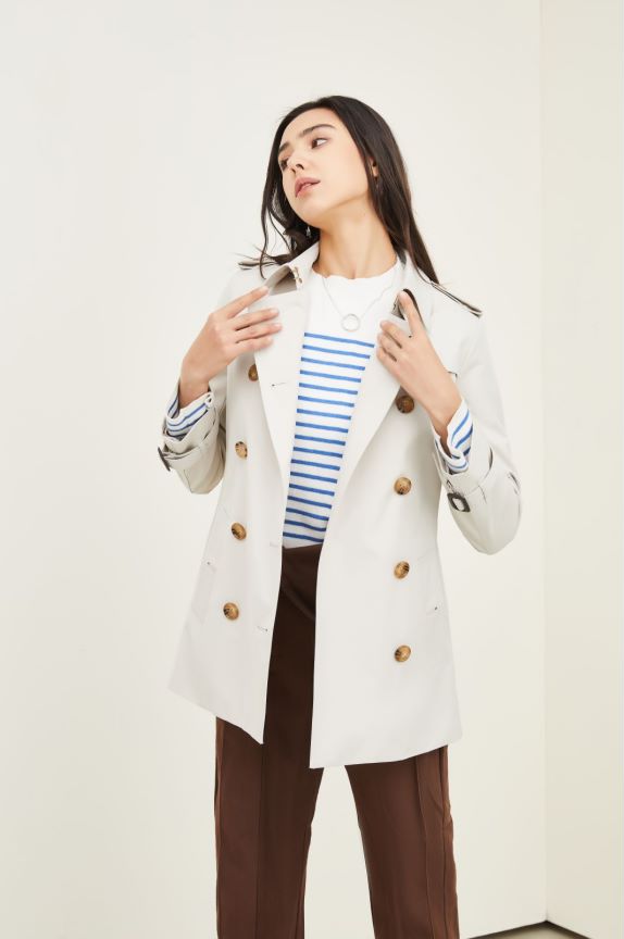 Element Trench Coat for Women Mid Length Fried Street Small British Spring Autumn Coat Women