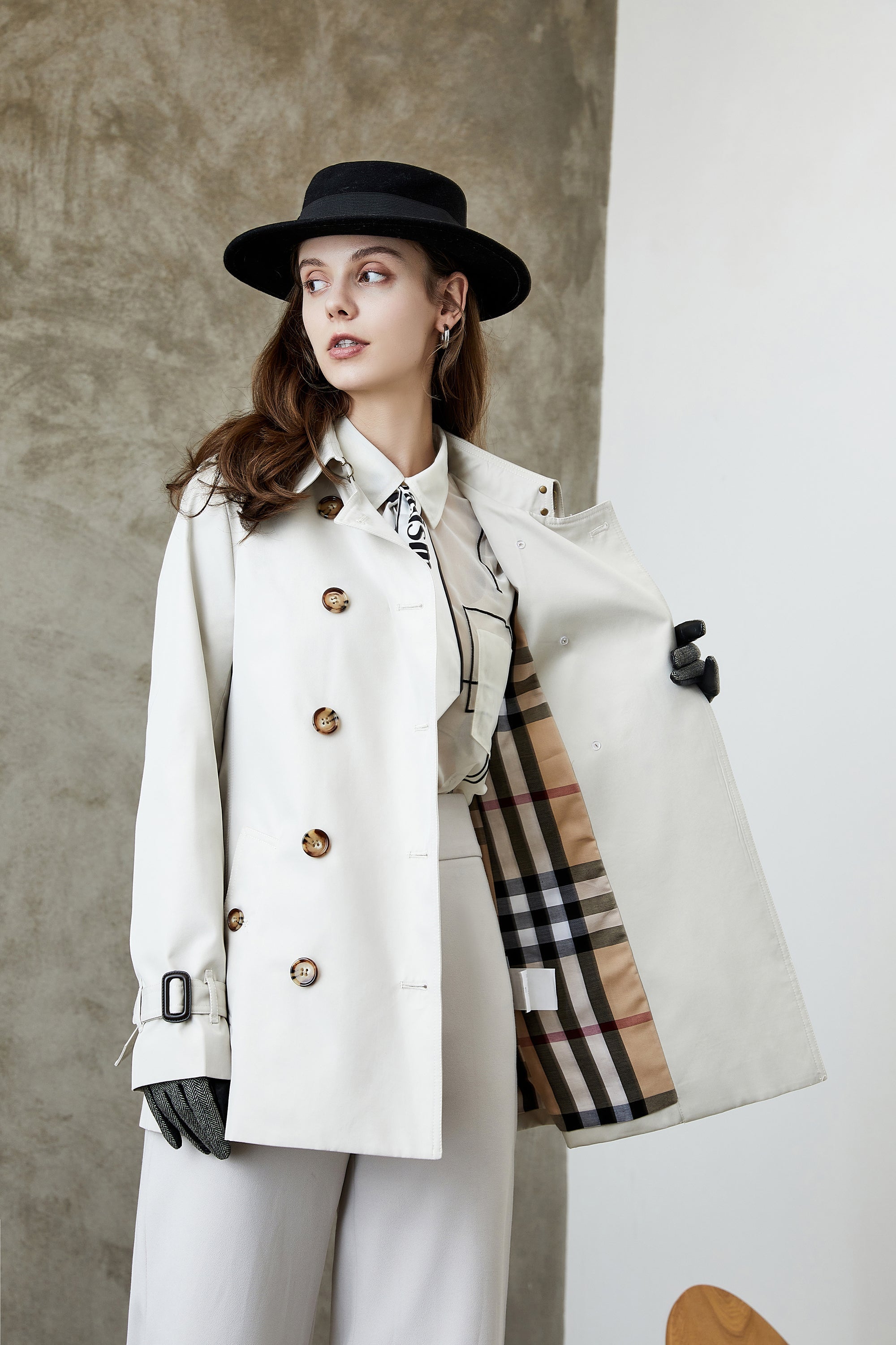 Element Trench Coat Women Long Commuting Elegant All Matching British Spring Autumn Coat Women