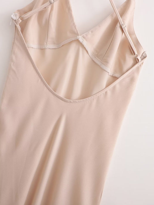 Silk Dress Silk Cami Dress Women Beach Dress Spring Autumn Vacation Dress