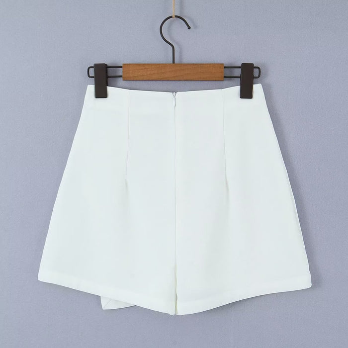 Spring Summer High Waist Slimming Hip Skirt Skirt Slit on Both Sides Ultra Short Wrapped Skirt