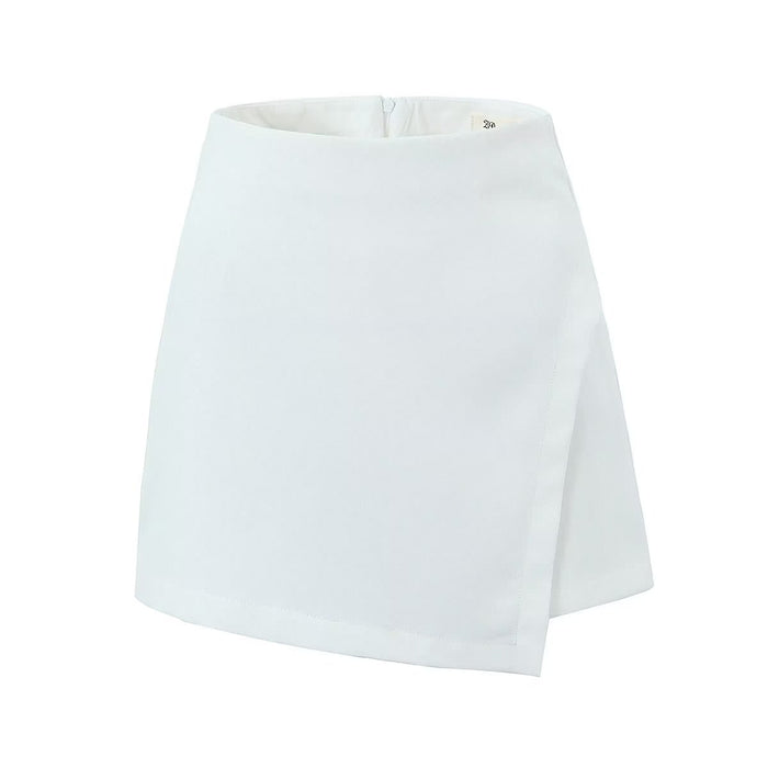 Spring Summer High Waist Slimming Hip Skirt Skirt Slit on Both Sides Ultra Short Wrapped Skirt