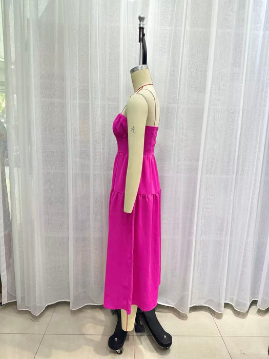 Spring Sexy Pink Dress Women Cocktail Formal Dress Satin Waist Tight