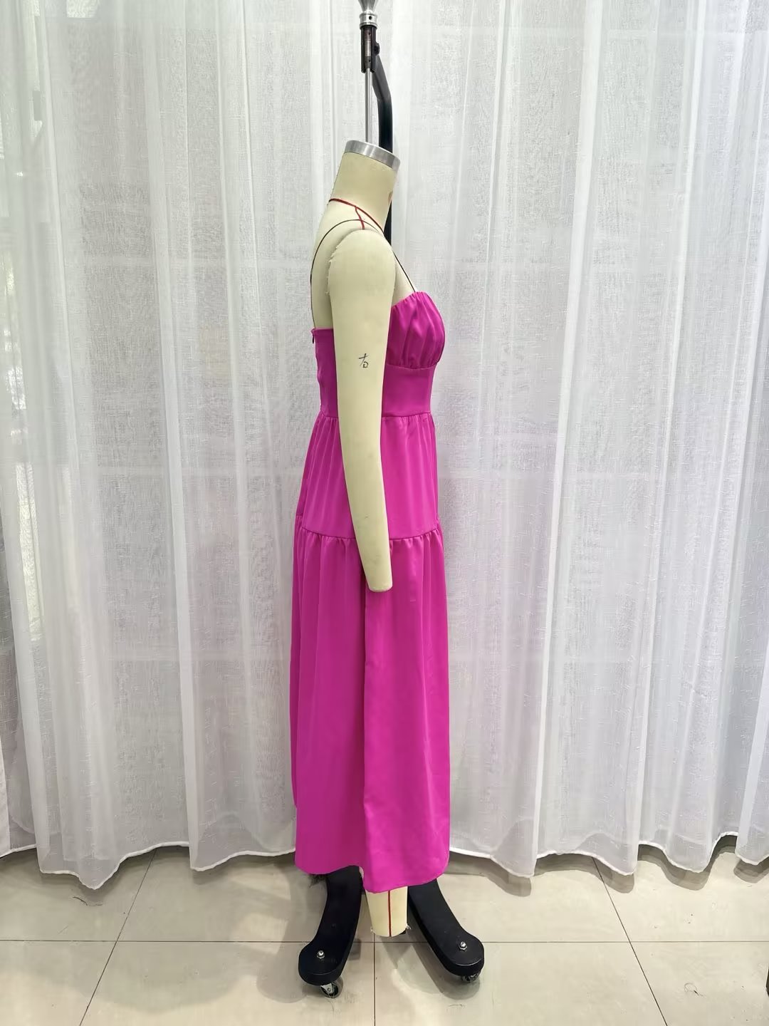 Spring Sexy Pink Dress Women Cocktail Formal Dress Satin Waist Tight