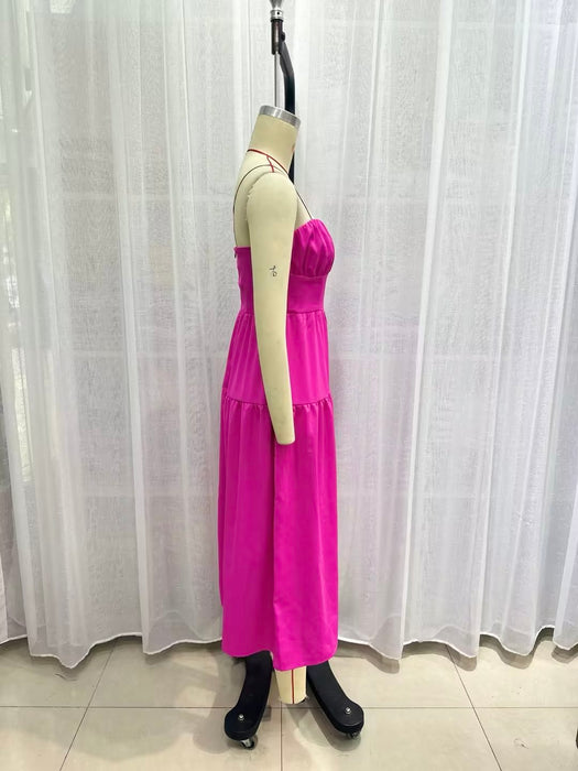 Spring Sexy Pink Dress Women Cocktail Formal Dress Satin Waist Tight