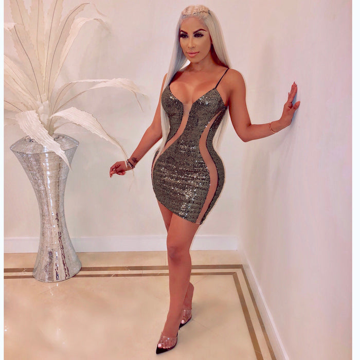 Sexy Sequ Dress Bodycon Dress