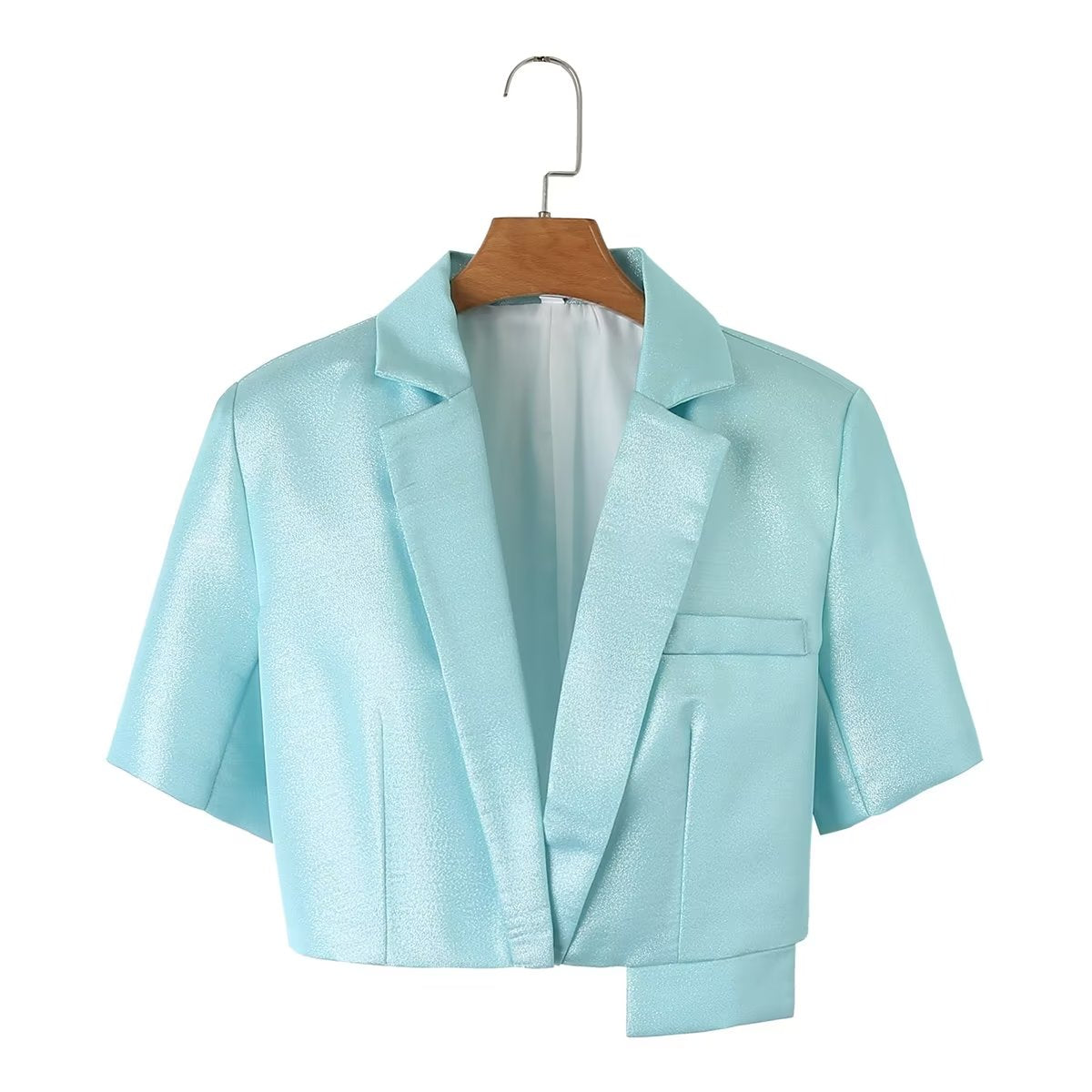 Slim Turn down Collar Coat Elegant Women Clothing Office Solid Color Short