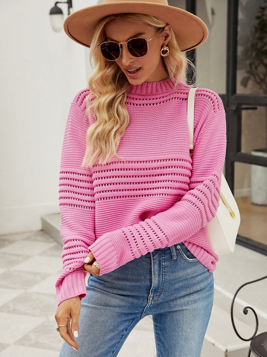 Autumn Winter Pullover Sweater Pit Striped Women Knitwear Sweater Women