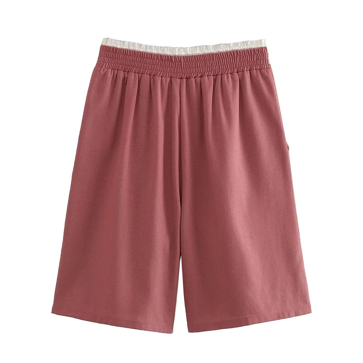 Summer Women Clothing Urban Matching Belt Vest Shorts Suit