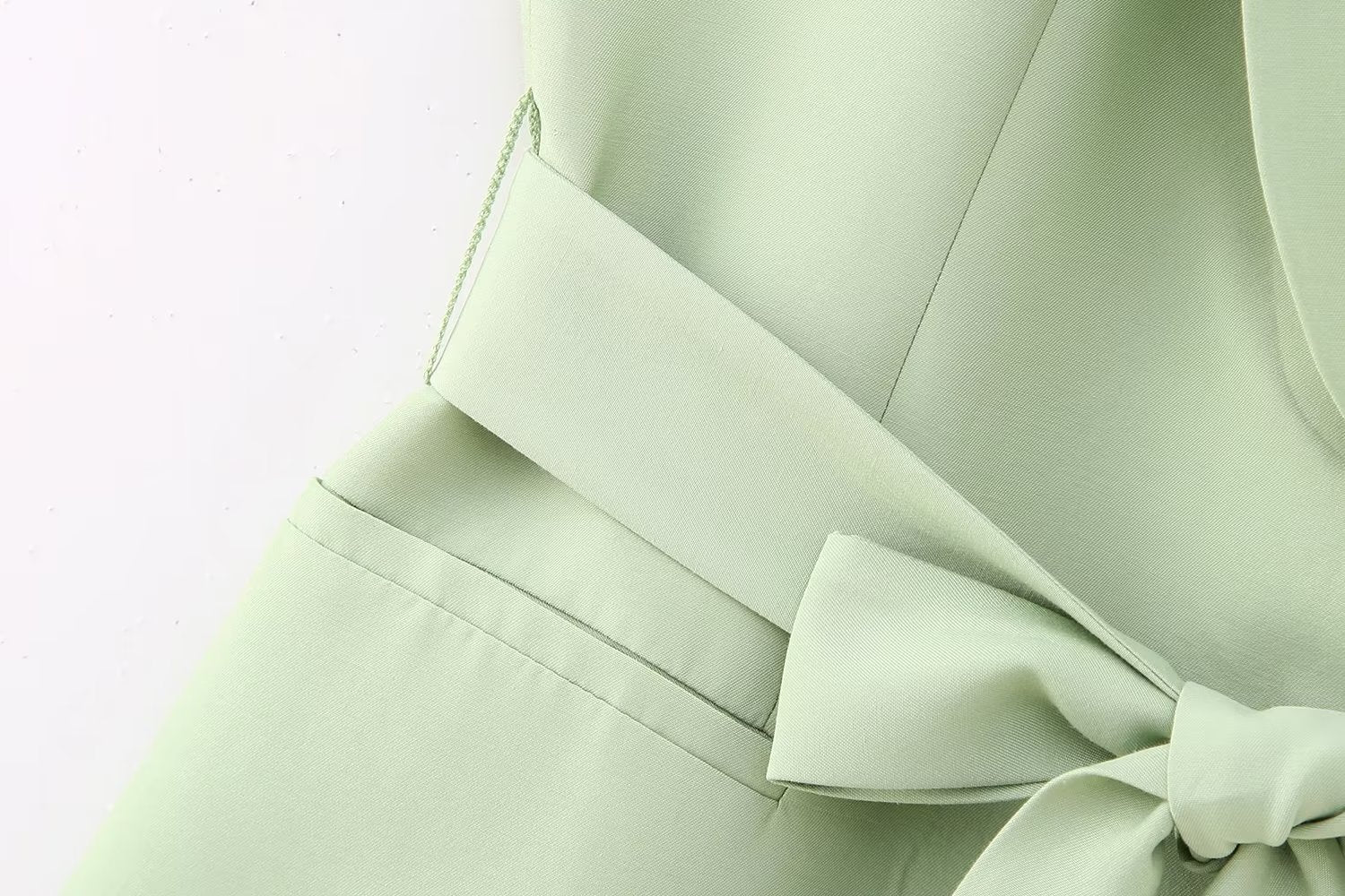 British Elegant Bowknot Decoration Polo Collar Top Slim Fit Slimming Vest Summer Solid Color Slimming Coat
